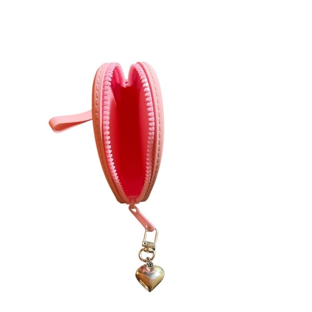 Pink Silicone Heart Wristlet Pouch - Picture 4 of 5